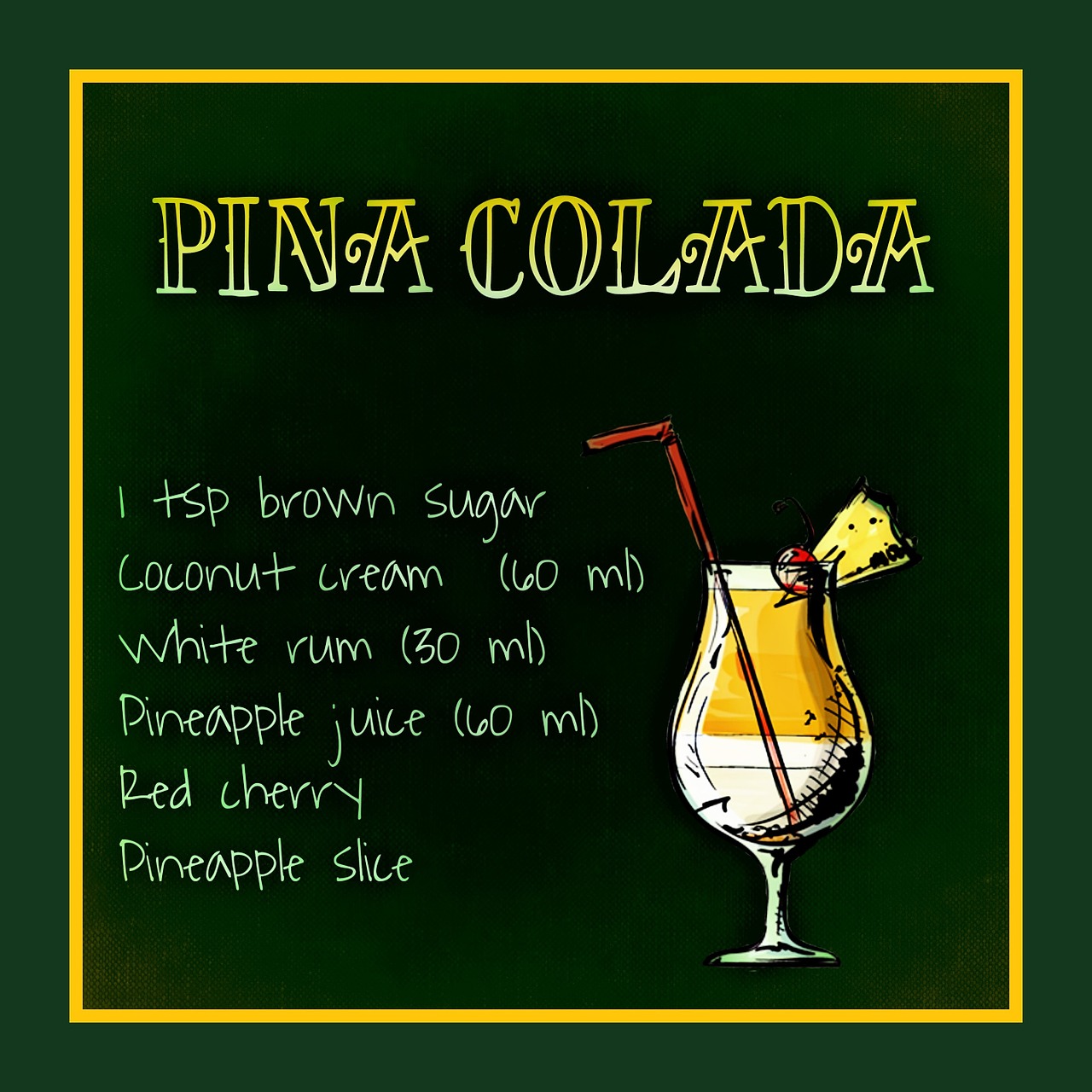 pina colada cocktail drink free photo