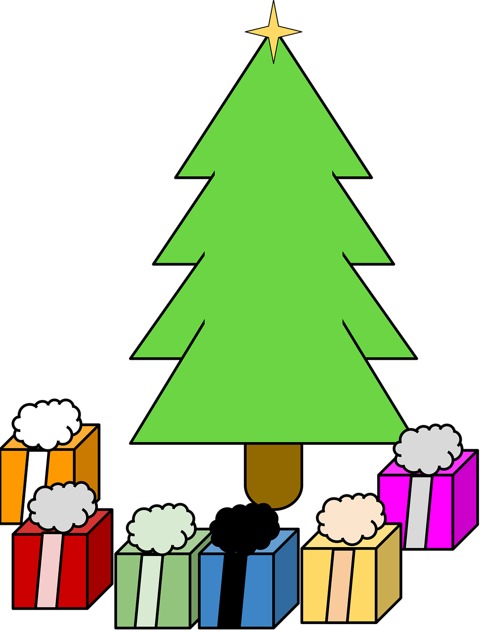 pine tree christmas gifts free photo