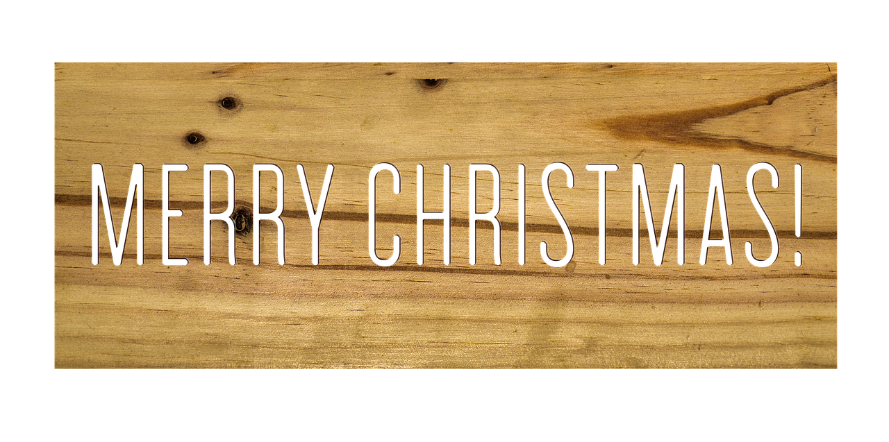 pine wood letters merry christmas free photo