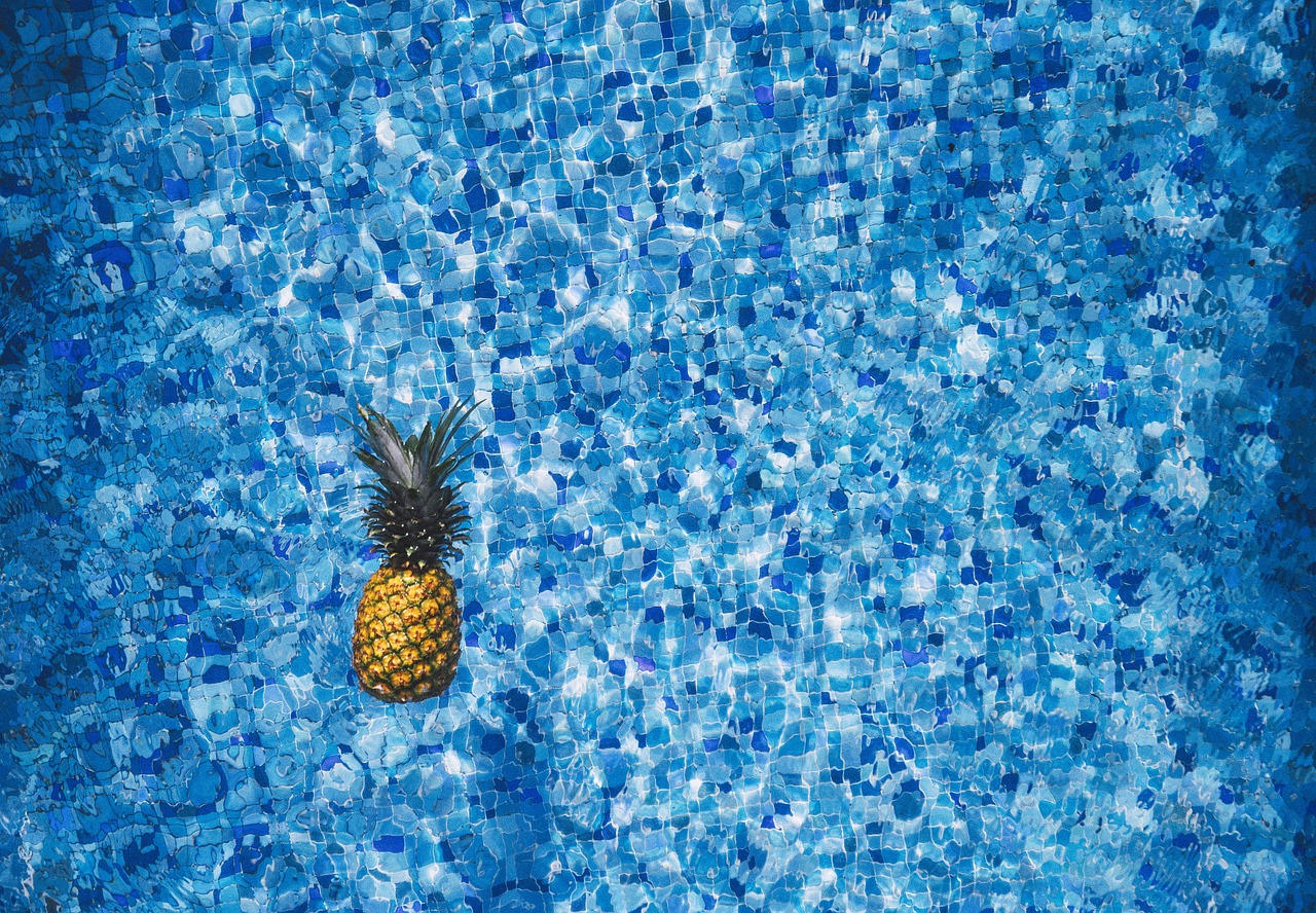 pineapple pool water free photo