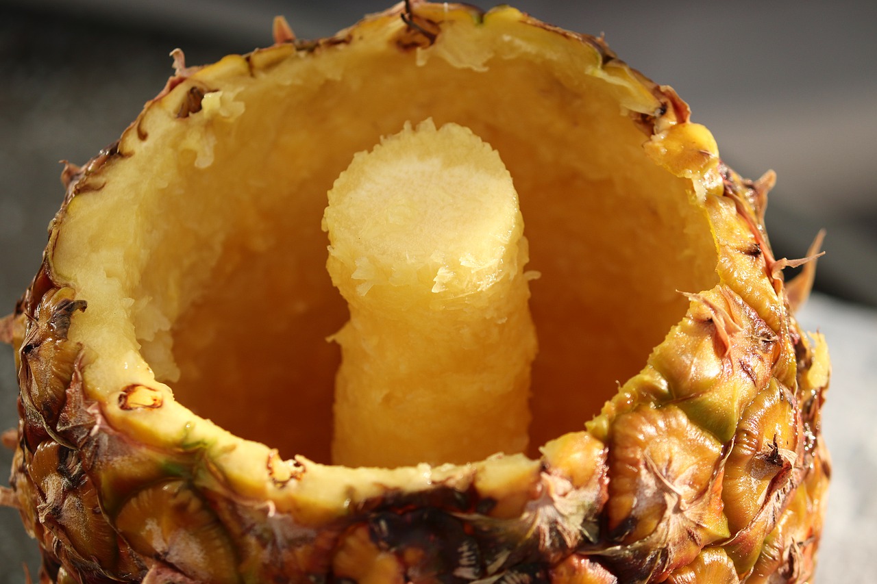 pineapple  hollowed out  shell free photo