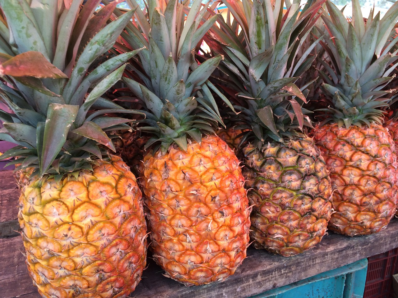 pineapple fruit market free photo