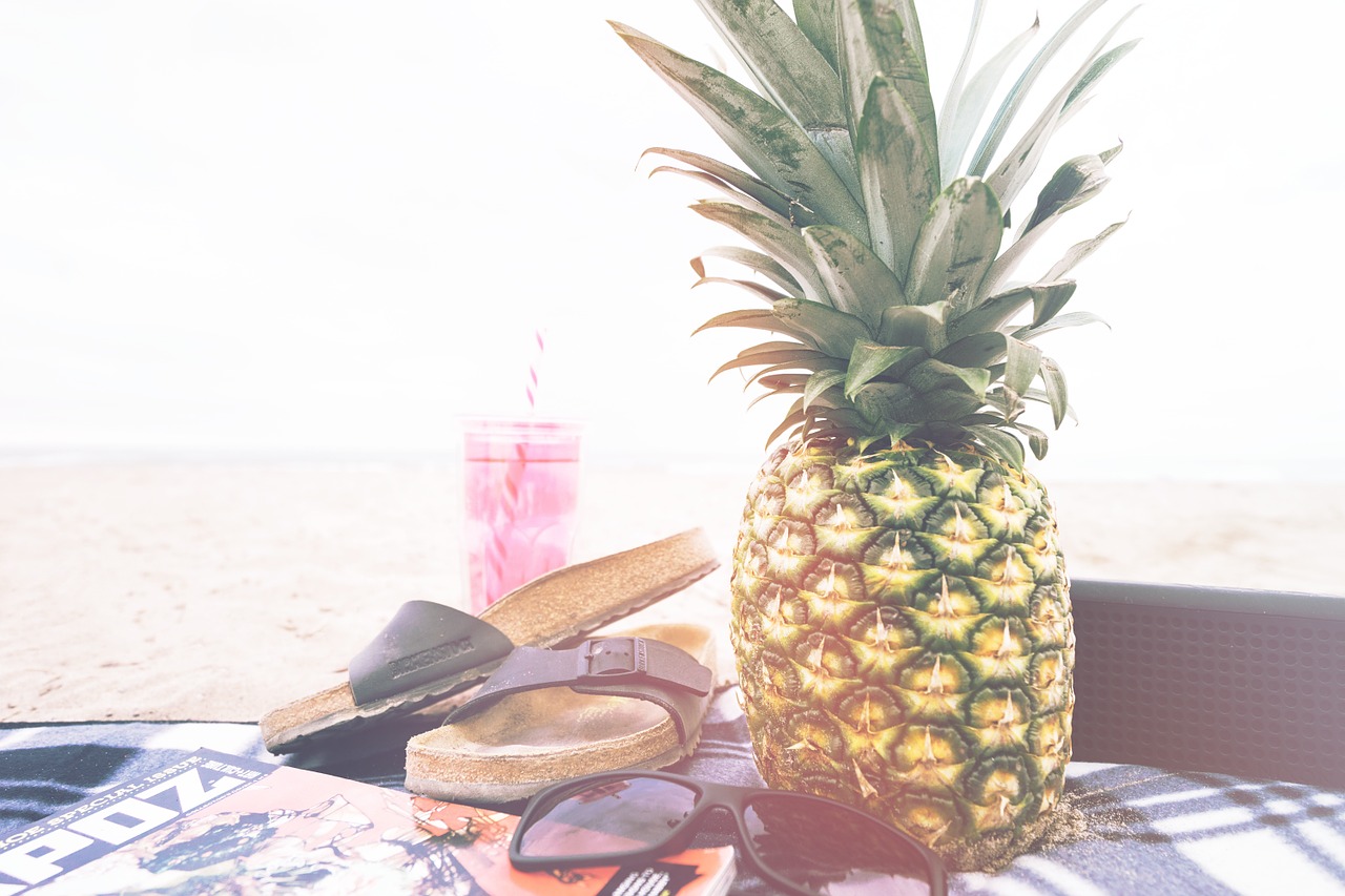 pineapple sandals fruit free photo