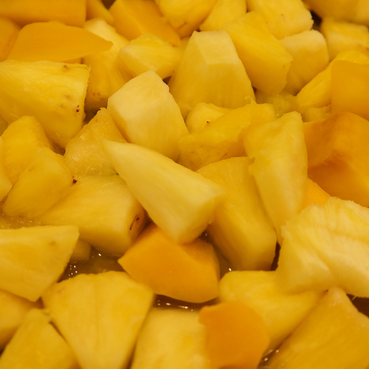 pineapple chunks fruit salad chopped free photo