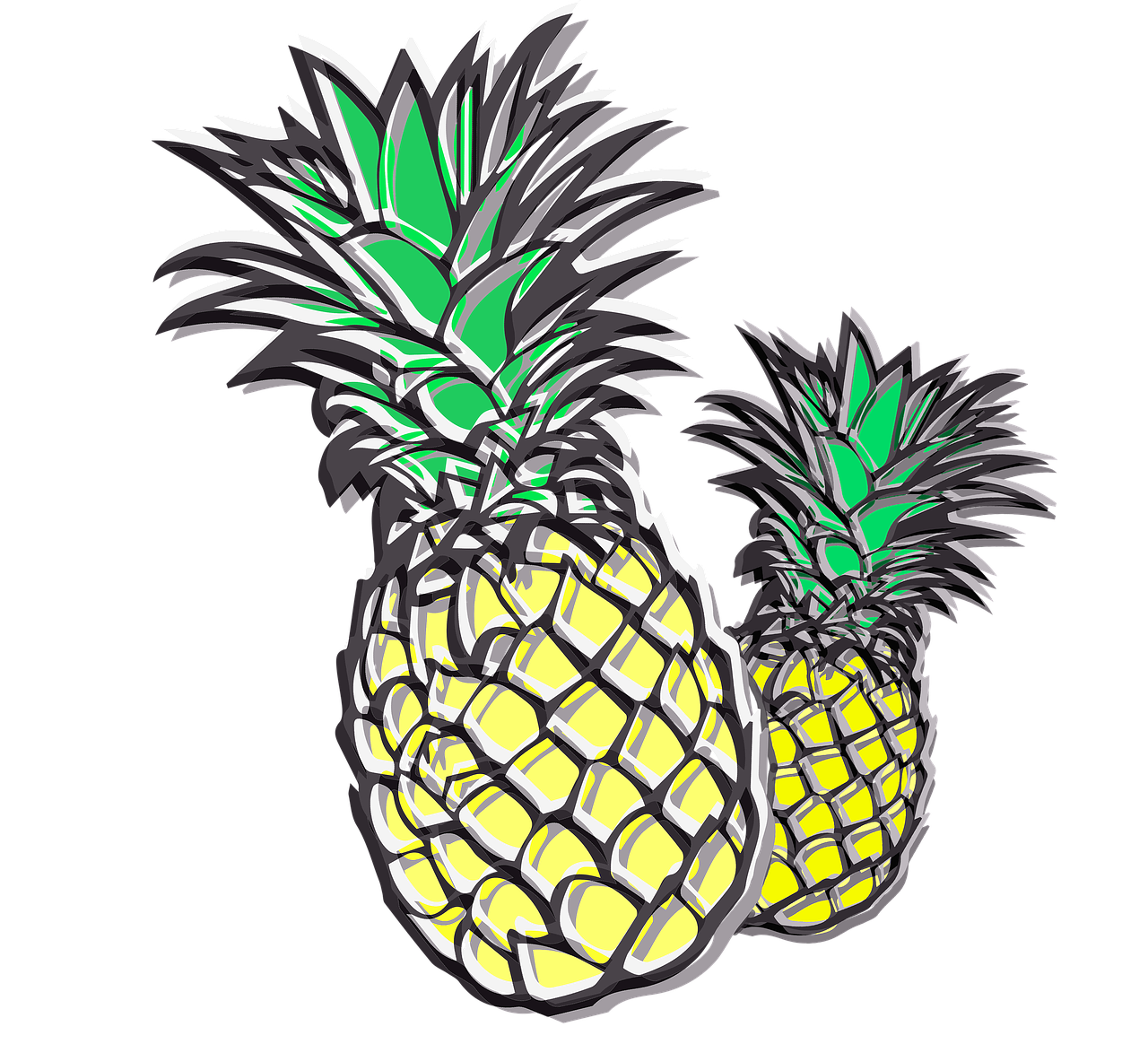 pineapples fruits yellow free photo