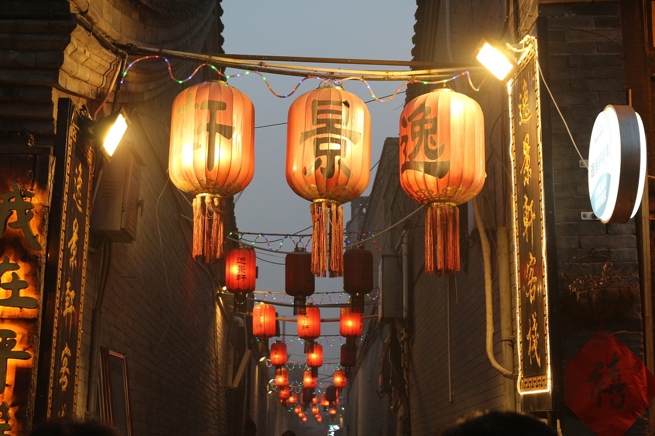pingyao the ancient town night free photo