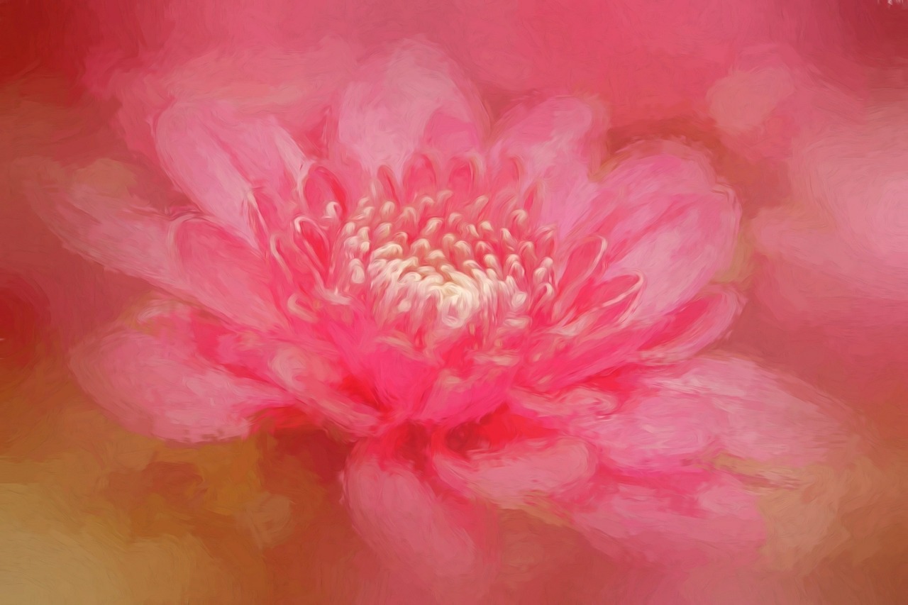 flower artwork painting free photo