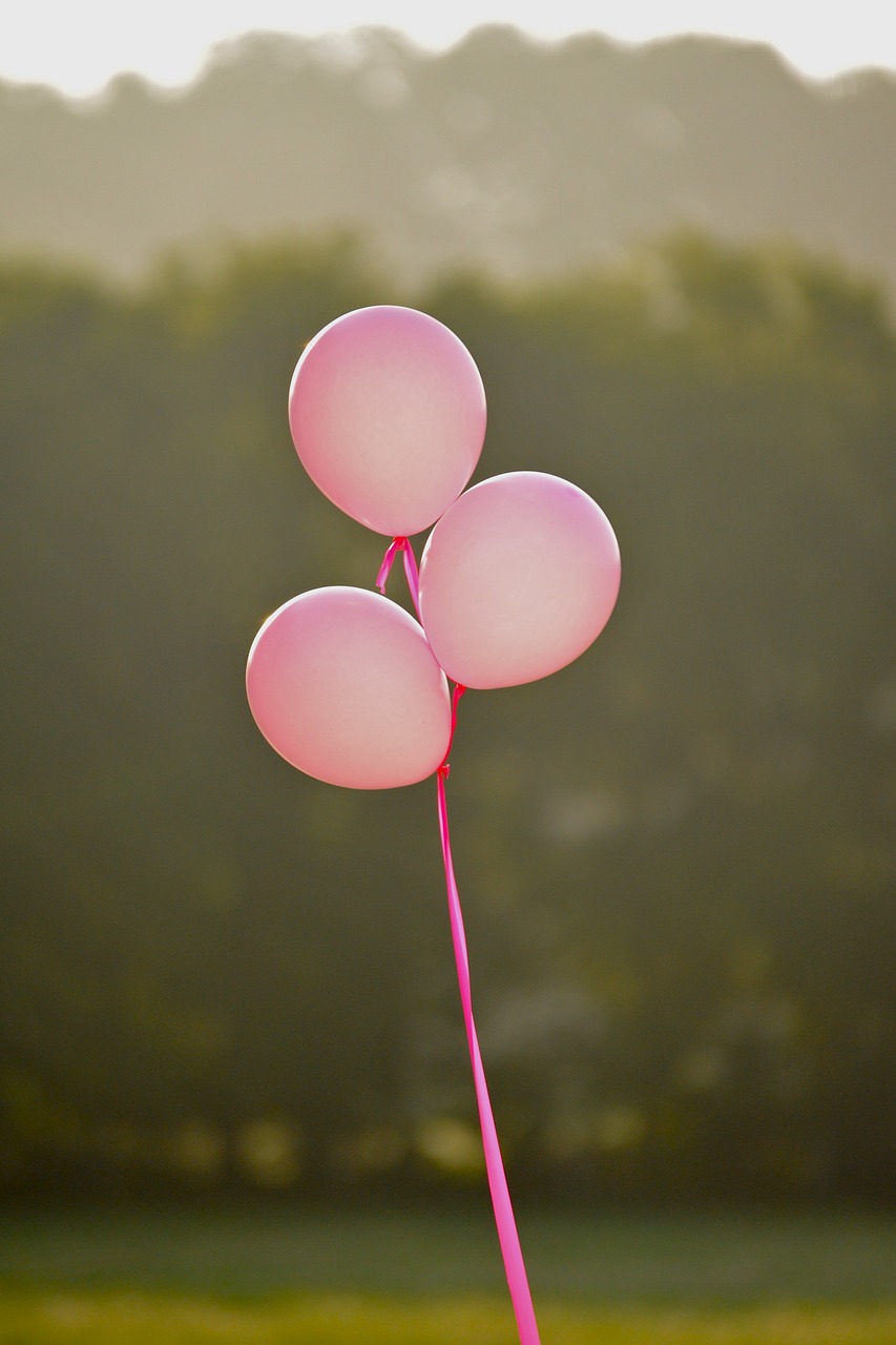 pink pink balloons breast cancer free photo