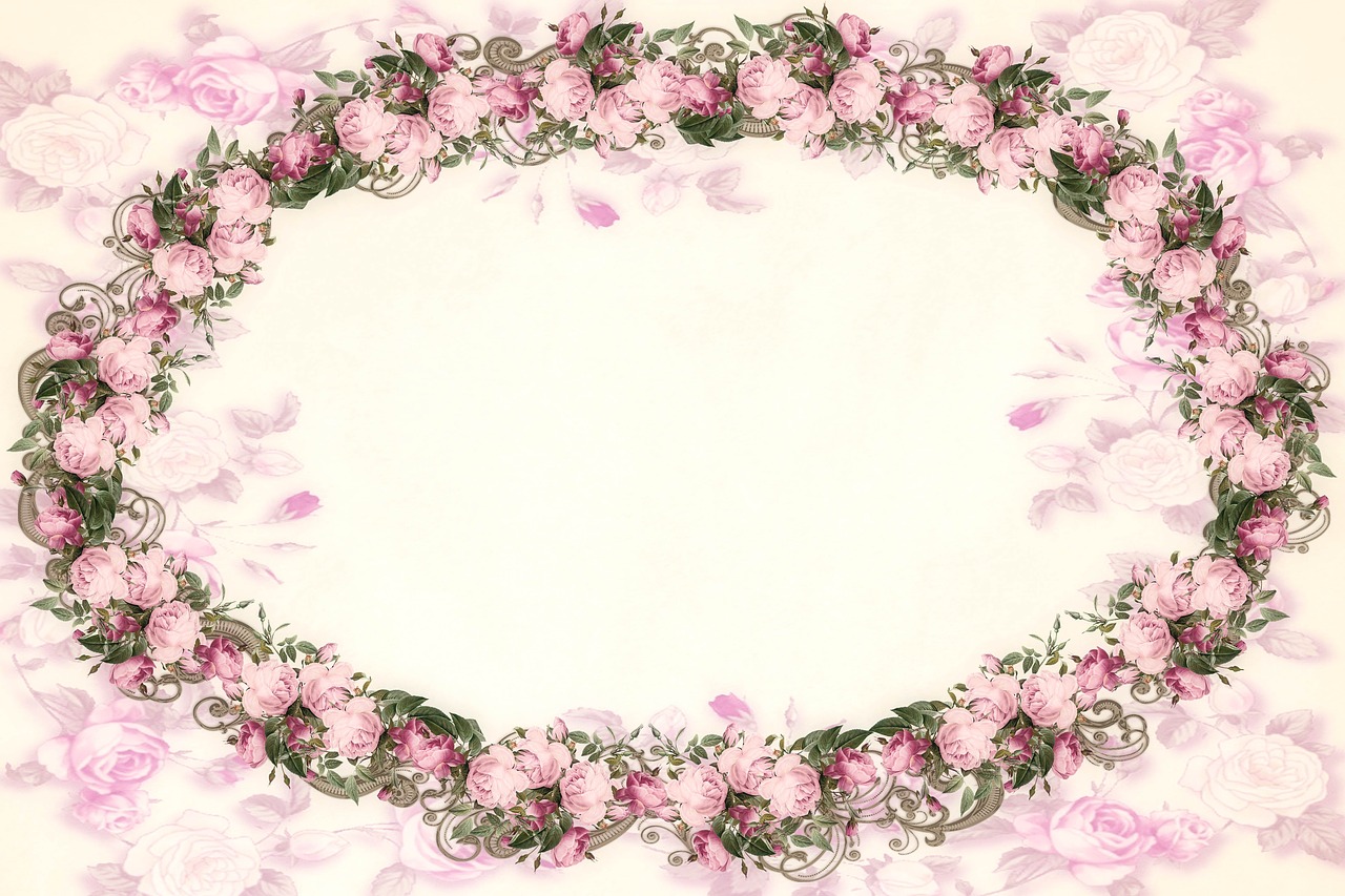 pink roses oval free photo