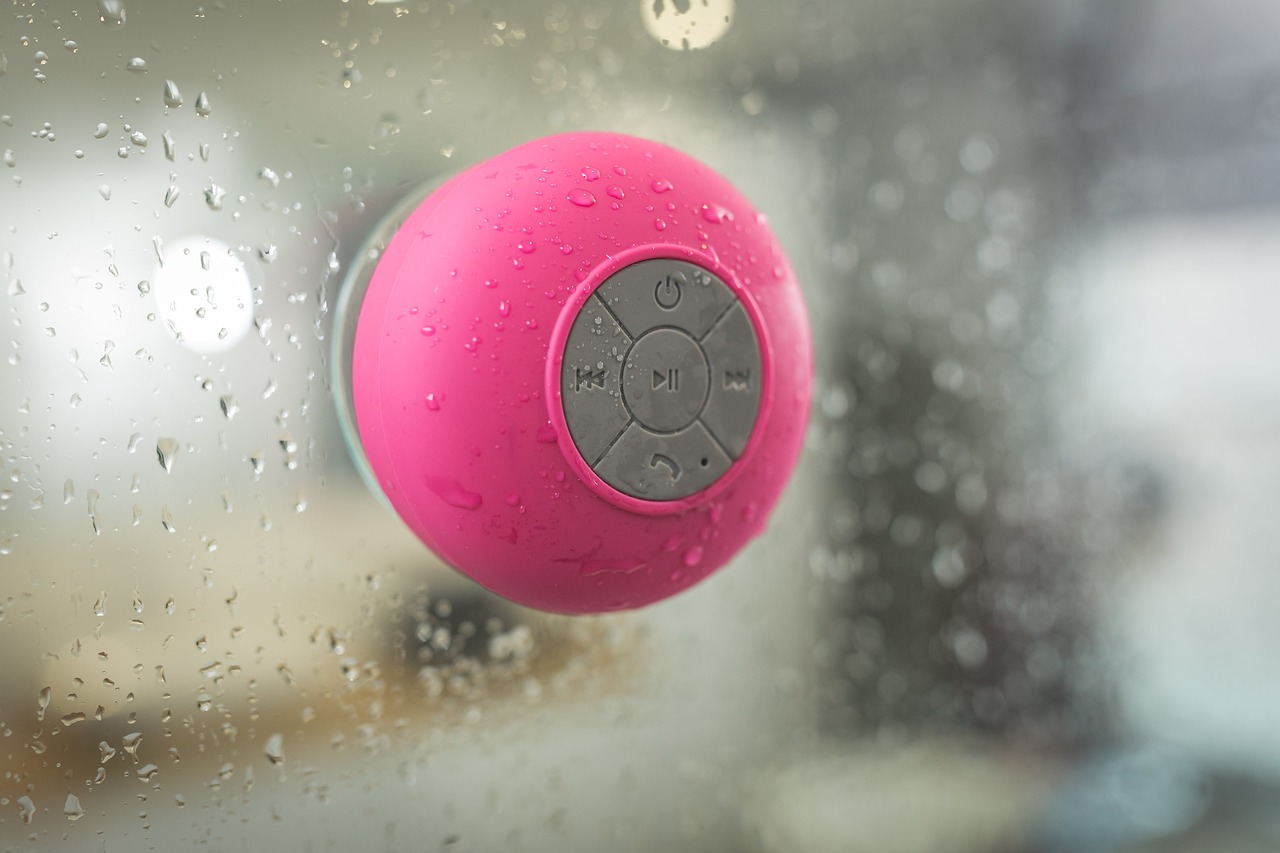pink bluetooth speaker free photo