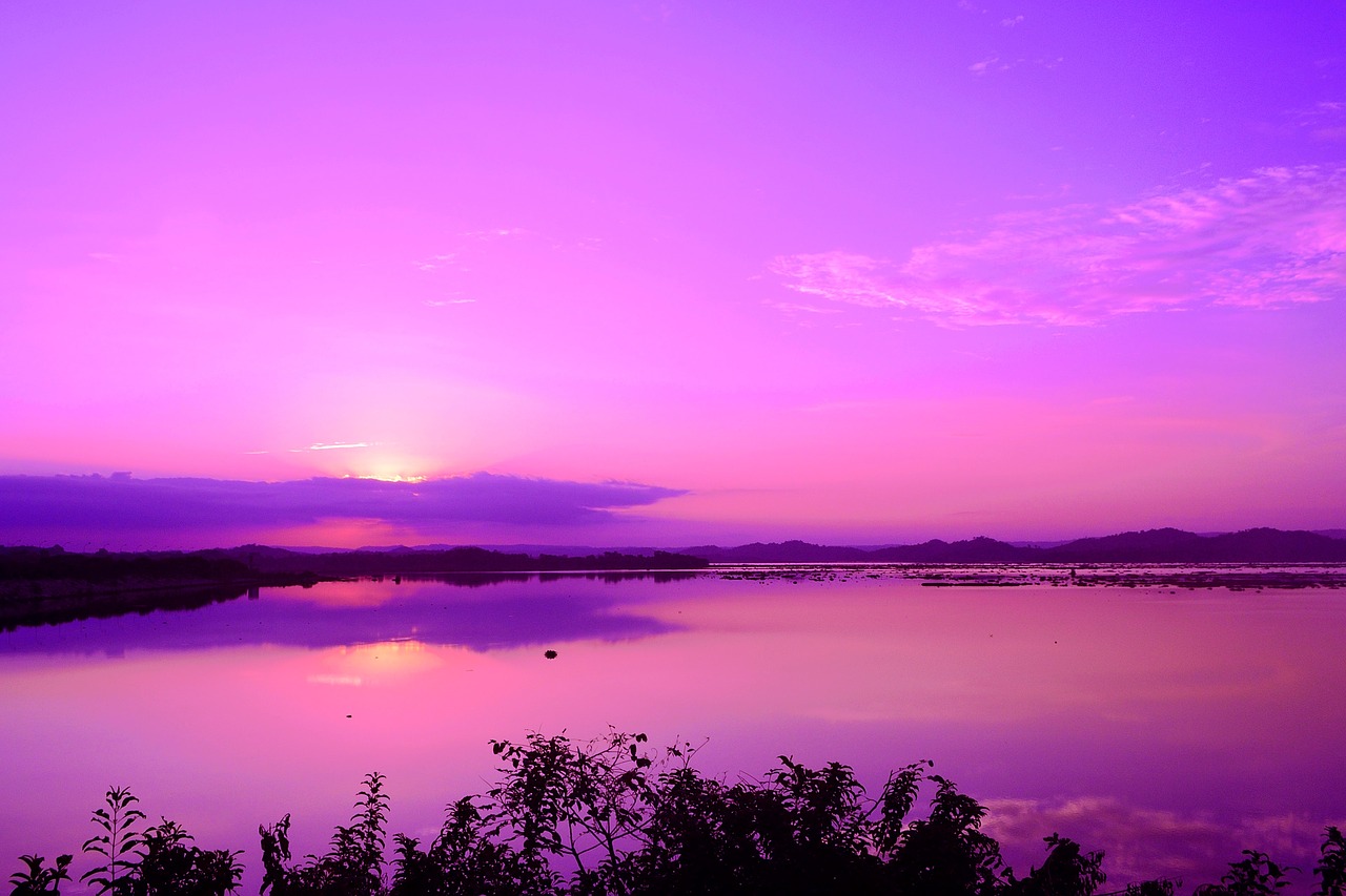 pink sky clouds free photo