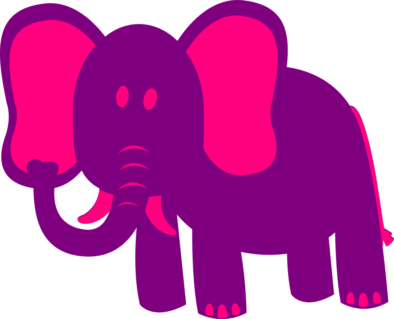 pink elephant cute free photo