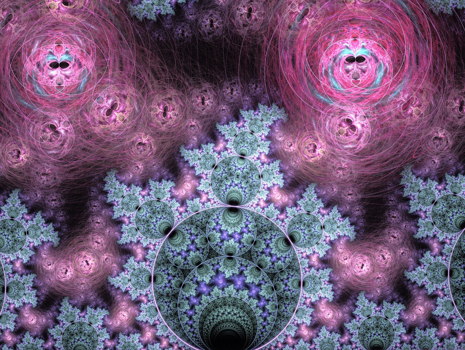 fractal blue pink free photo