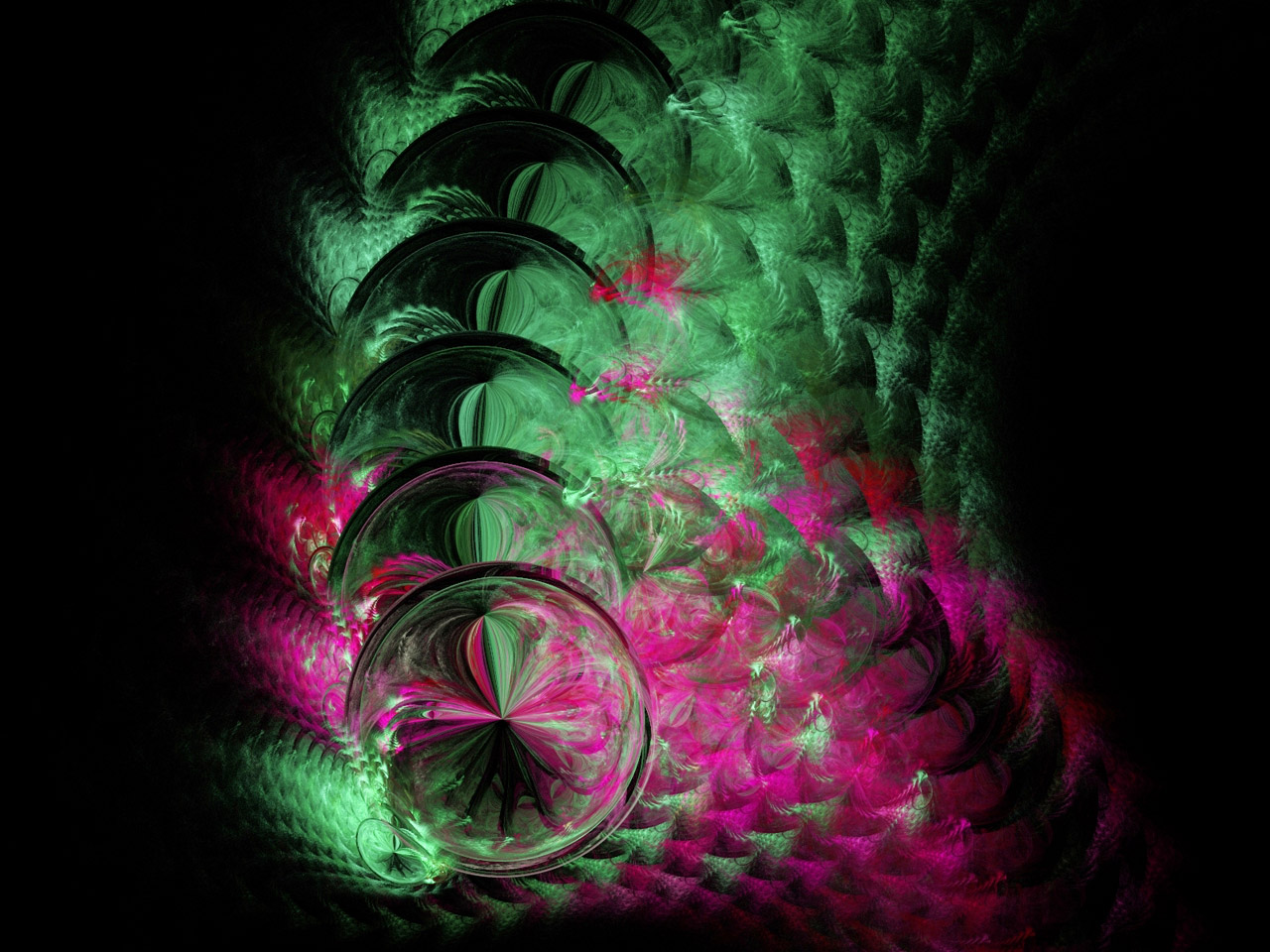 pink green fractal free photo