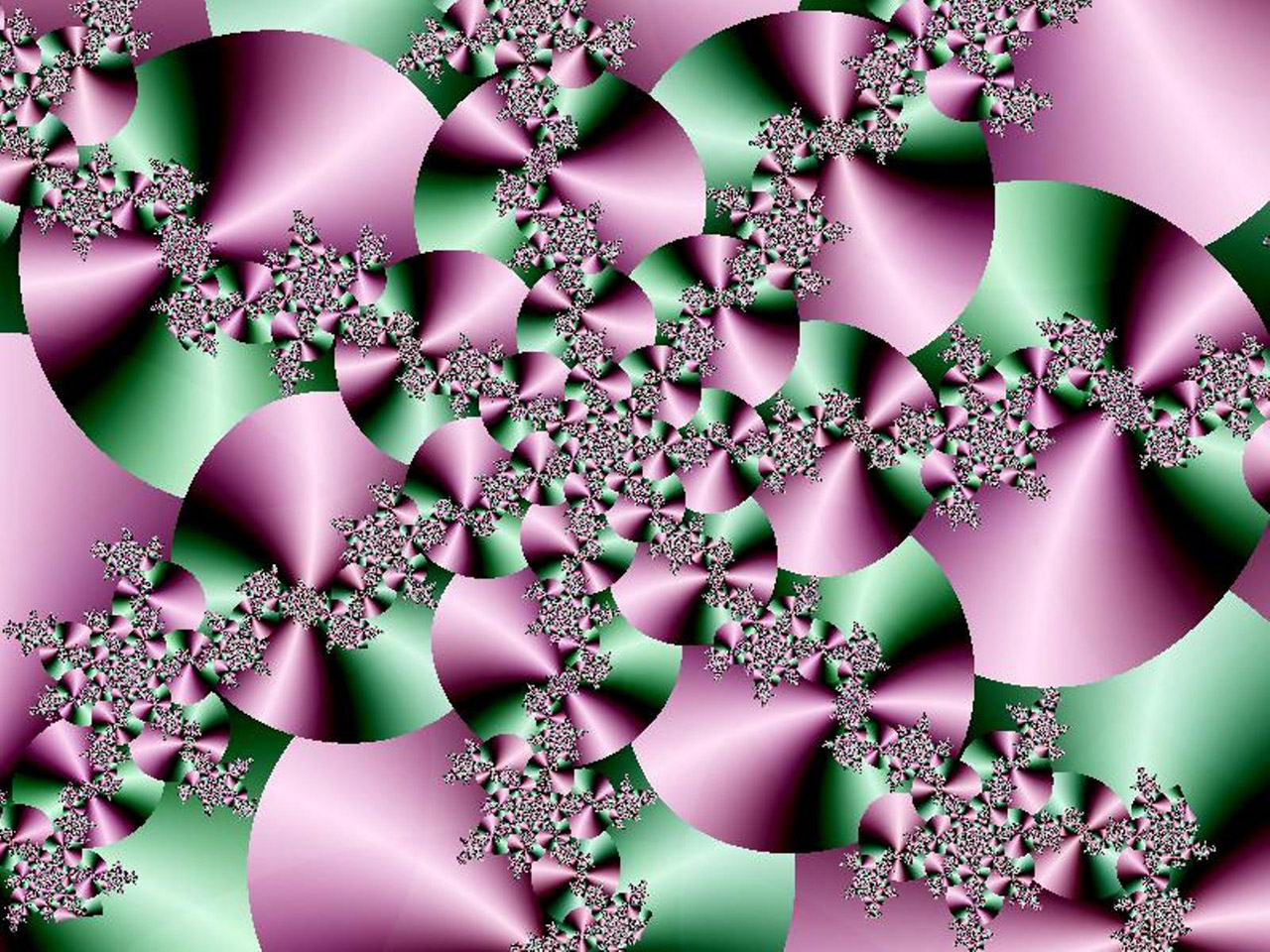 pink green fractal free photo