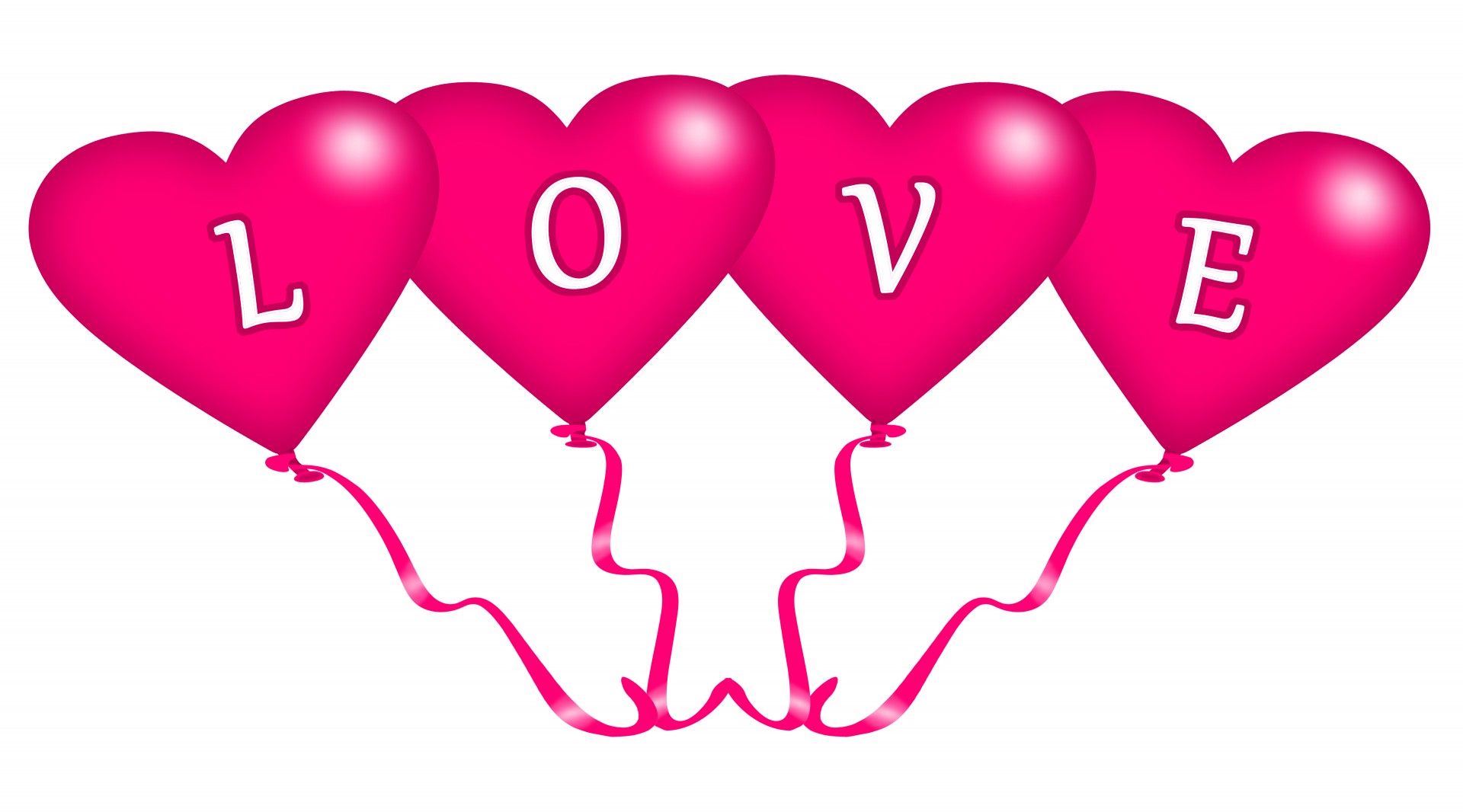 love balloon pink free photo