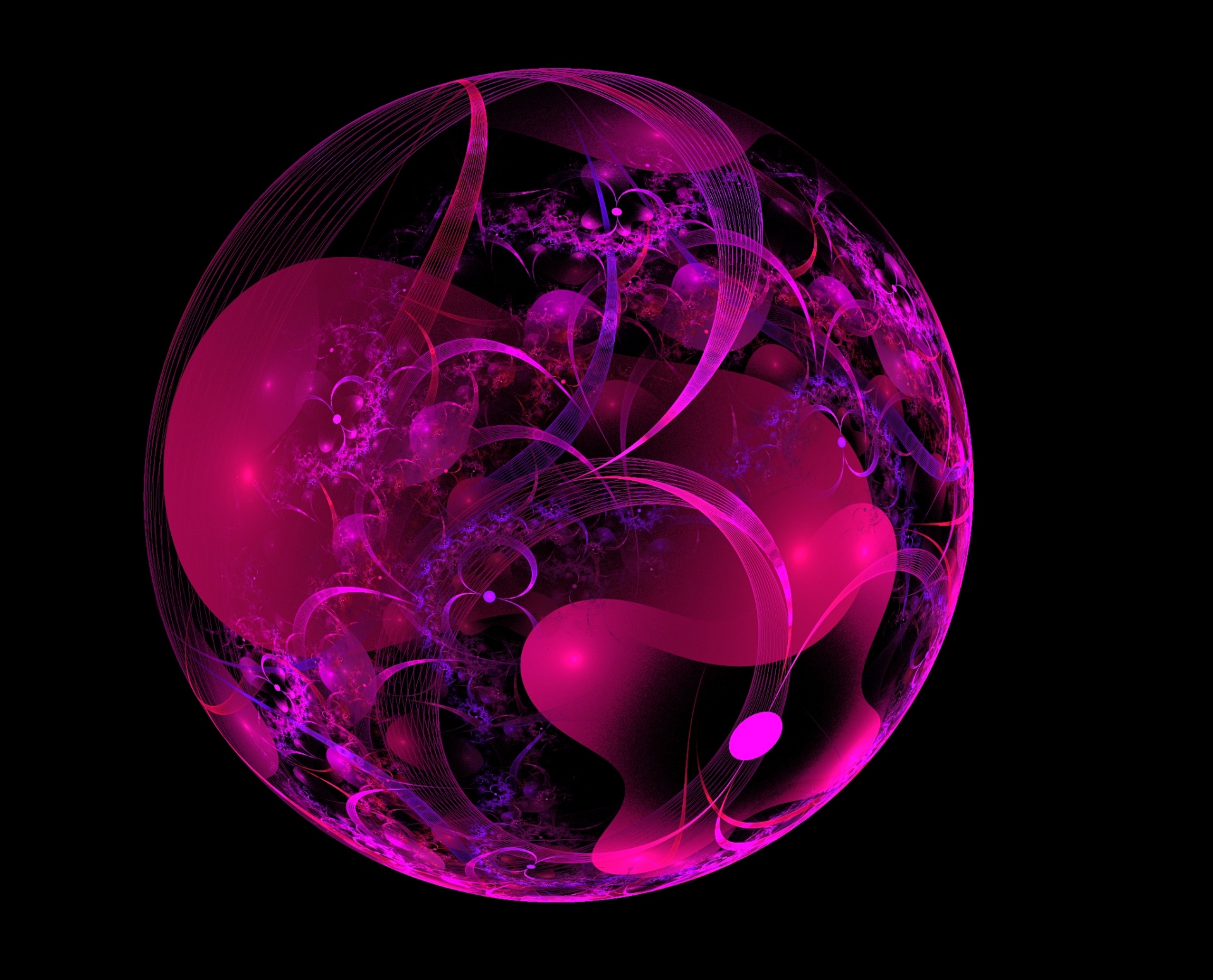 pretty fractal pink free photo