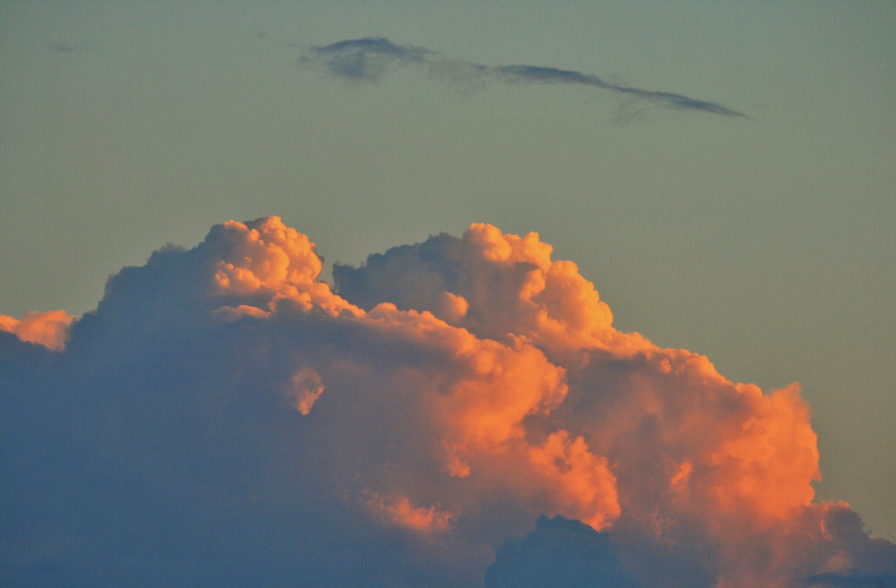 pink cloud cloud cumulus free photo
