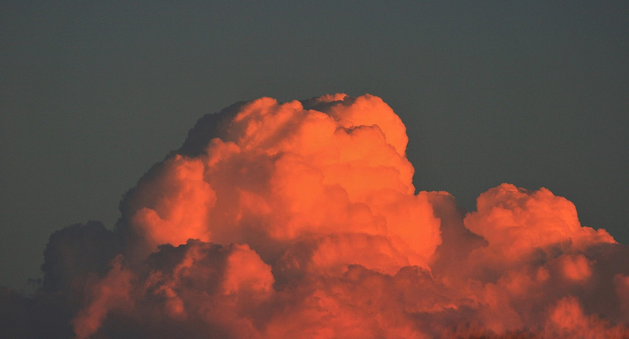 pink cloud cloud cumulus free photo