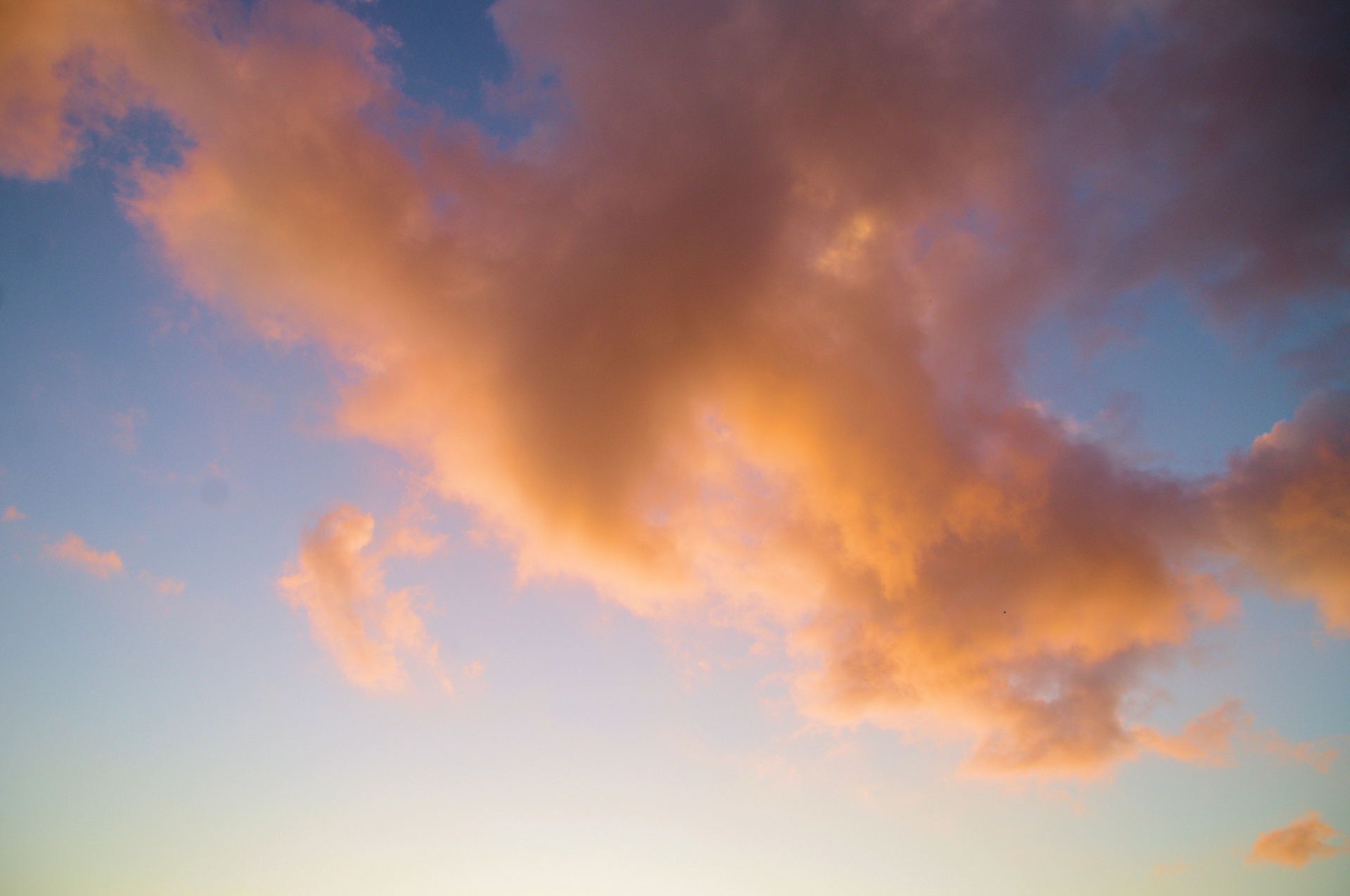 pink clouds blue free photo