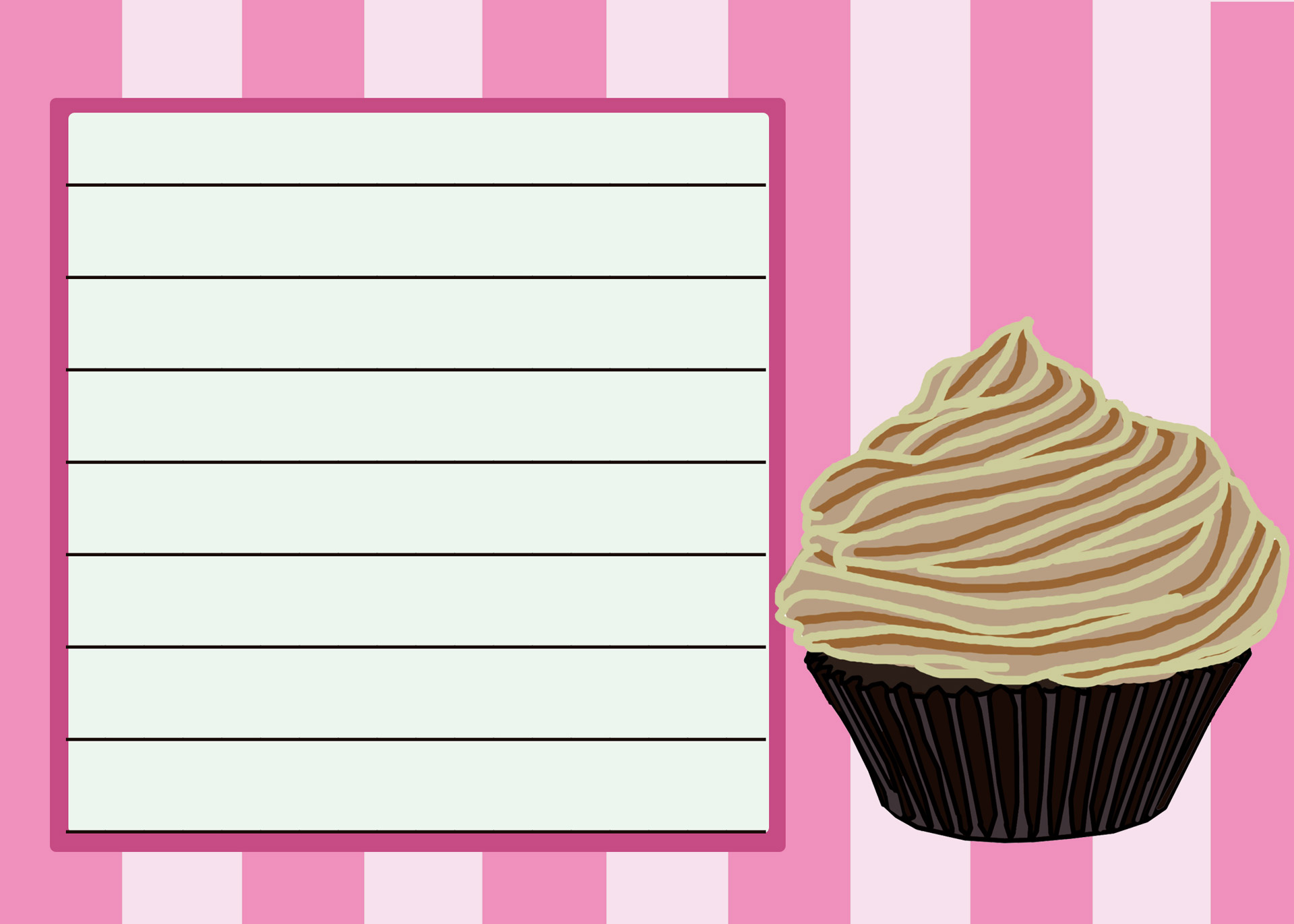 pink cupcake card free photo