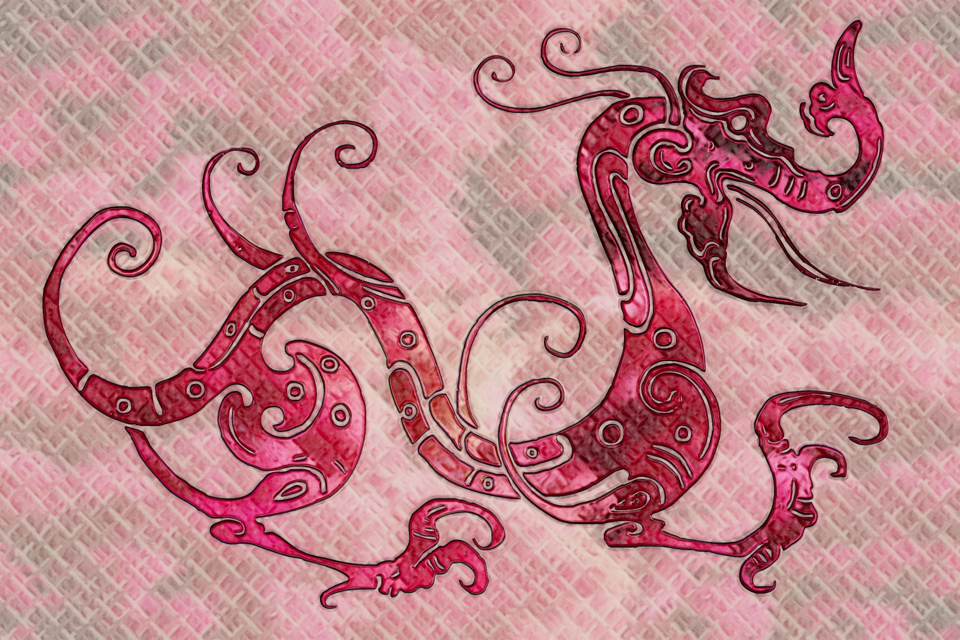Розовый дракон Китай