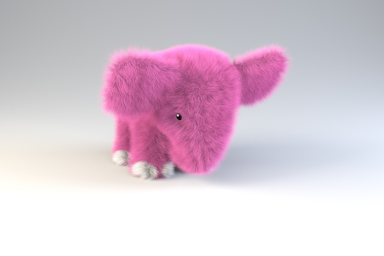 pink elephant elephant teddy elephant free photo