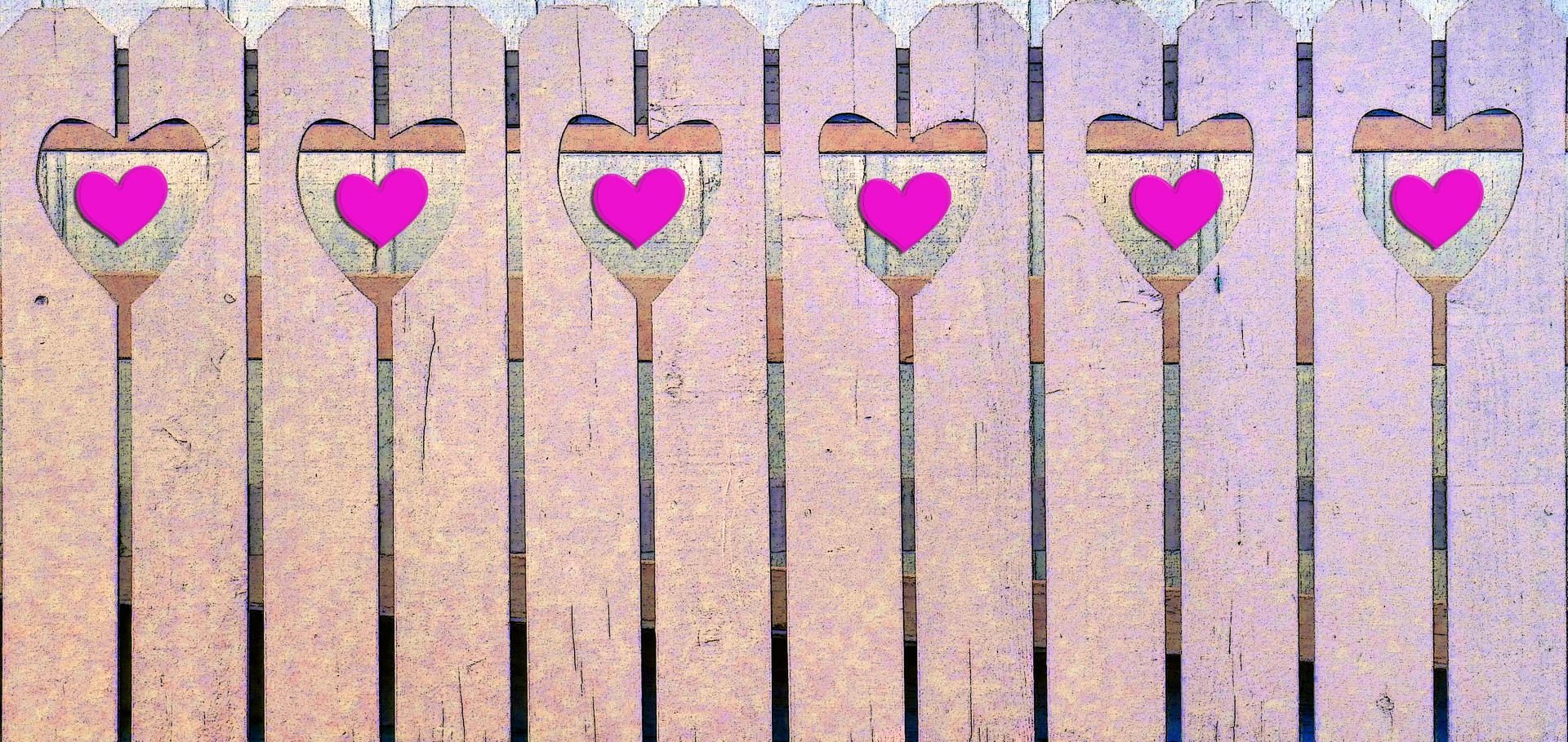 heart hearts fence free photo