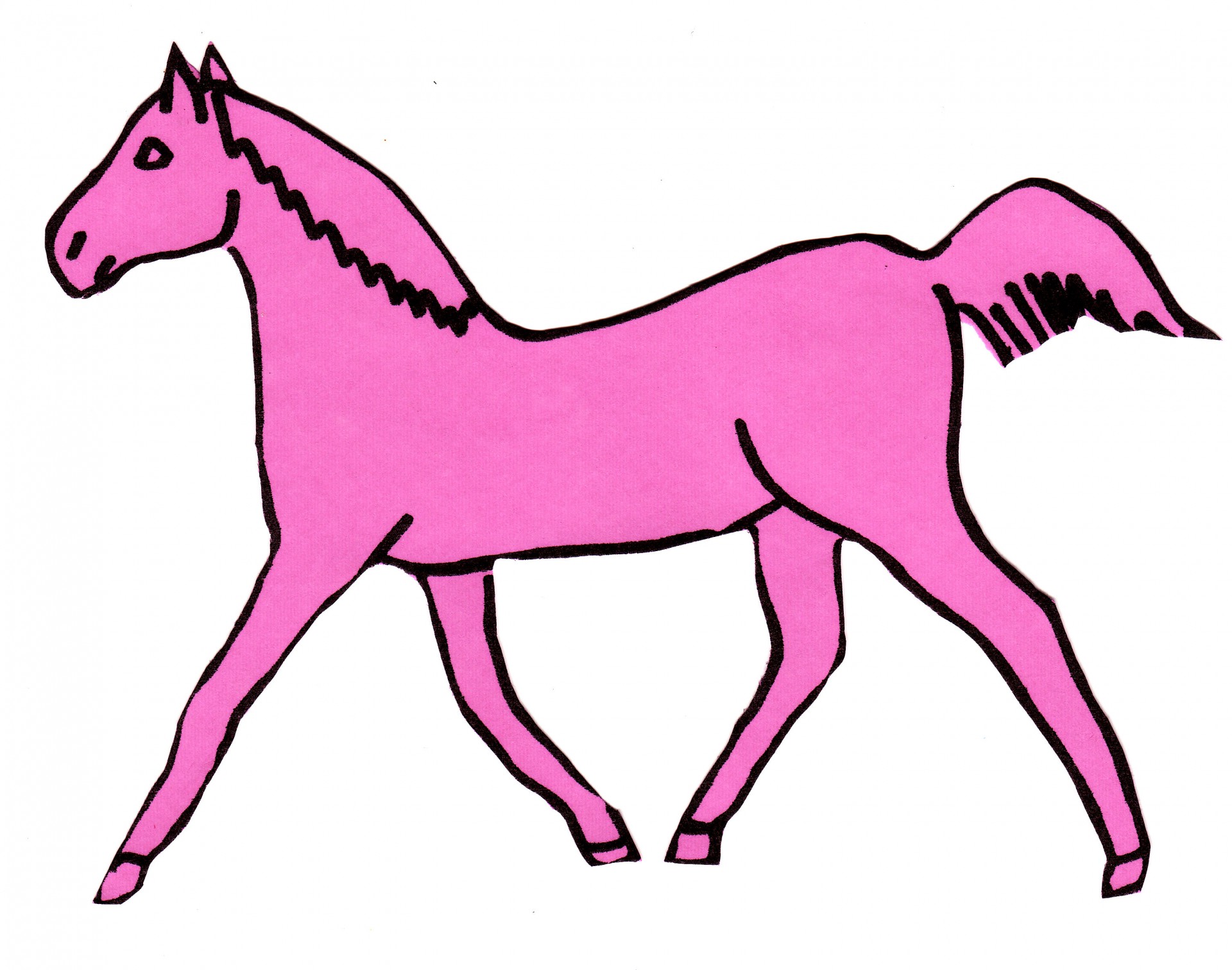 horse animals pink free photo