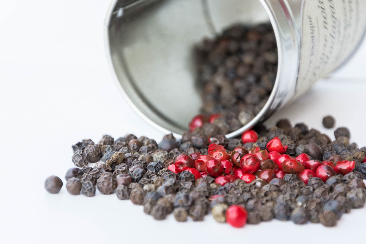 pink pepper black pepper spices free photo