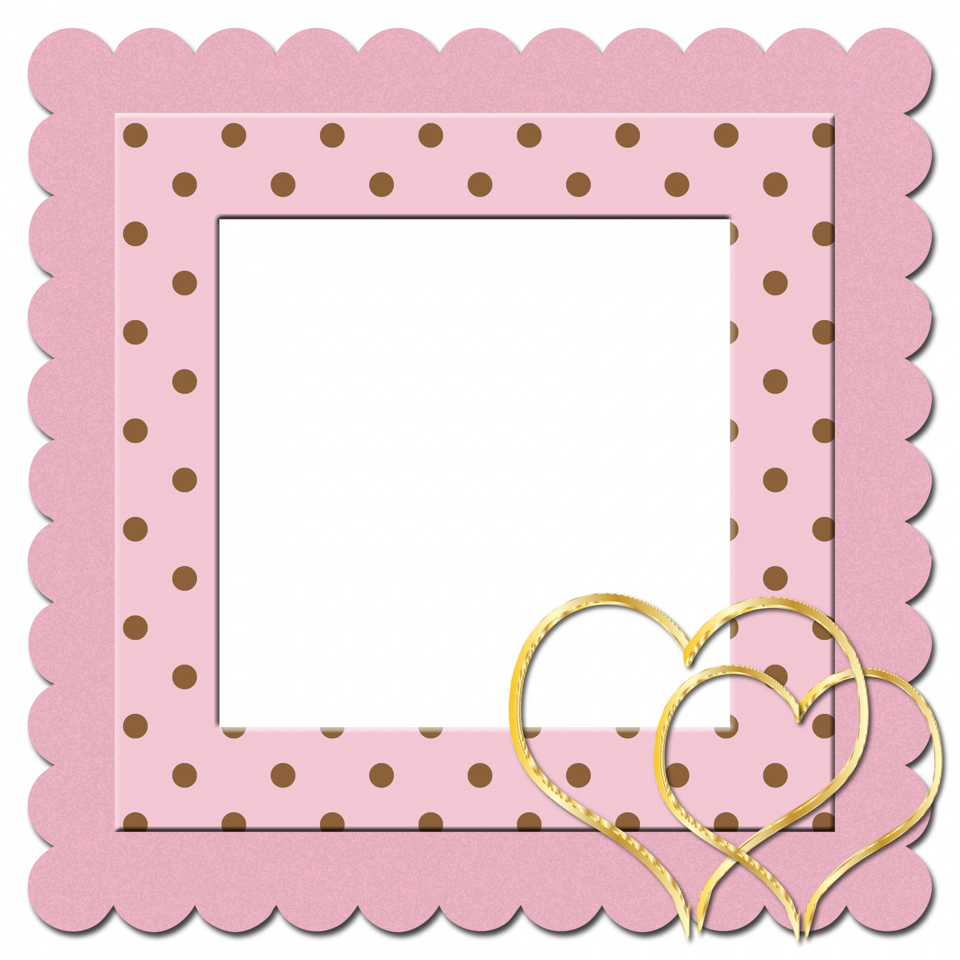 frame pink polka dots free photo