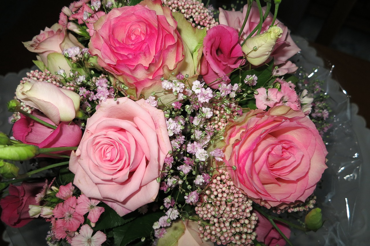 pink roses bouquet free pictures free photo