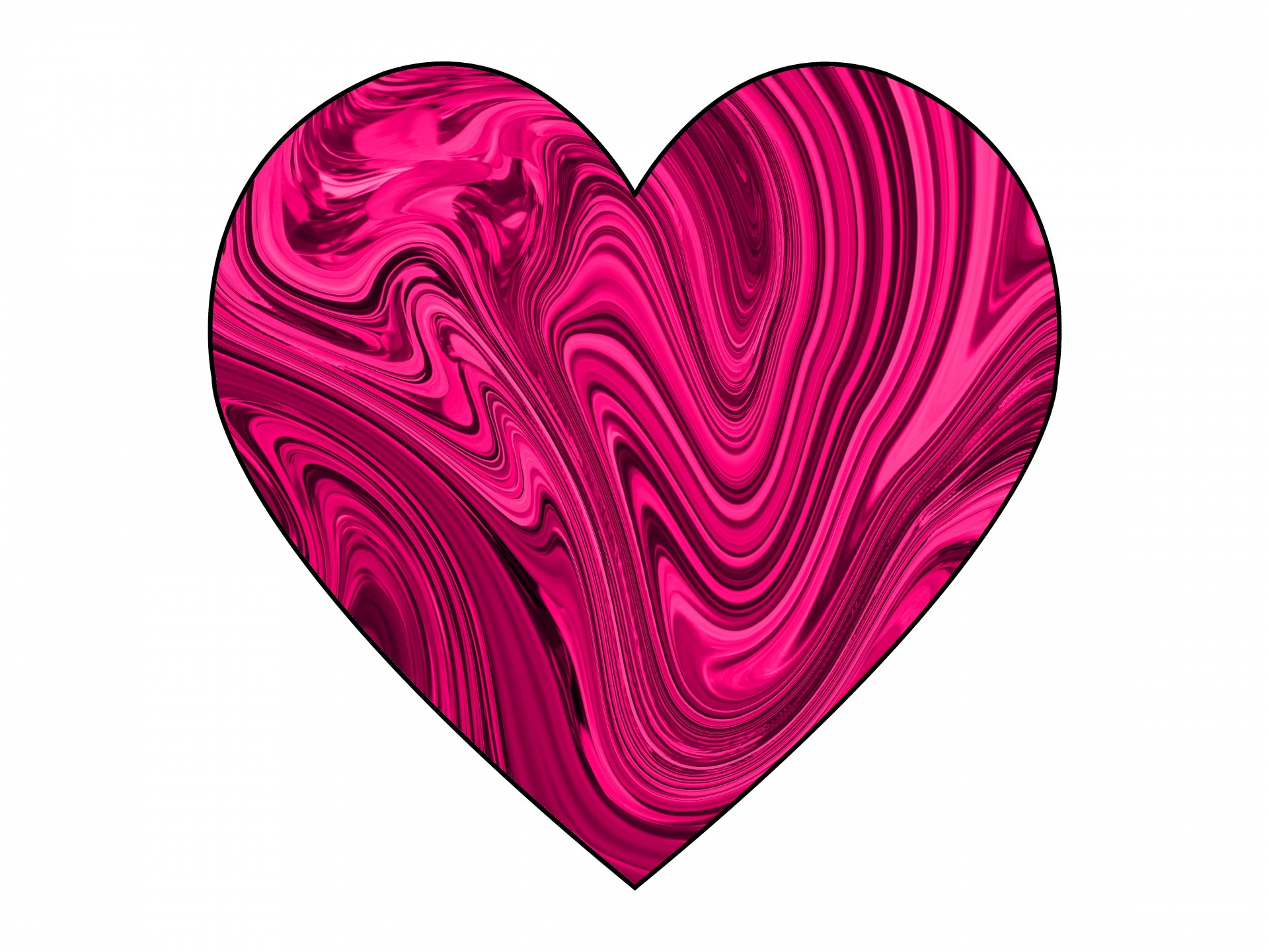 swirly warped heart free photo