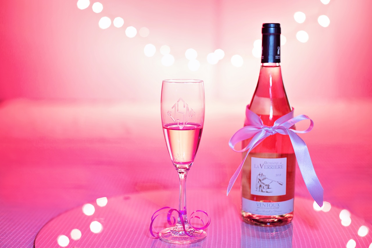 pink wine champagne celebration free photo