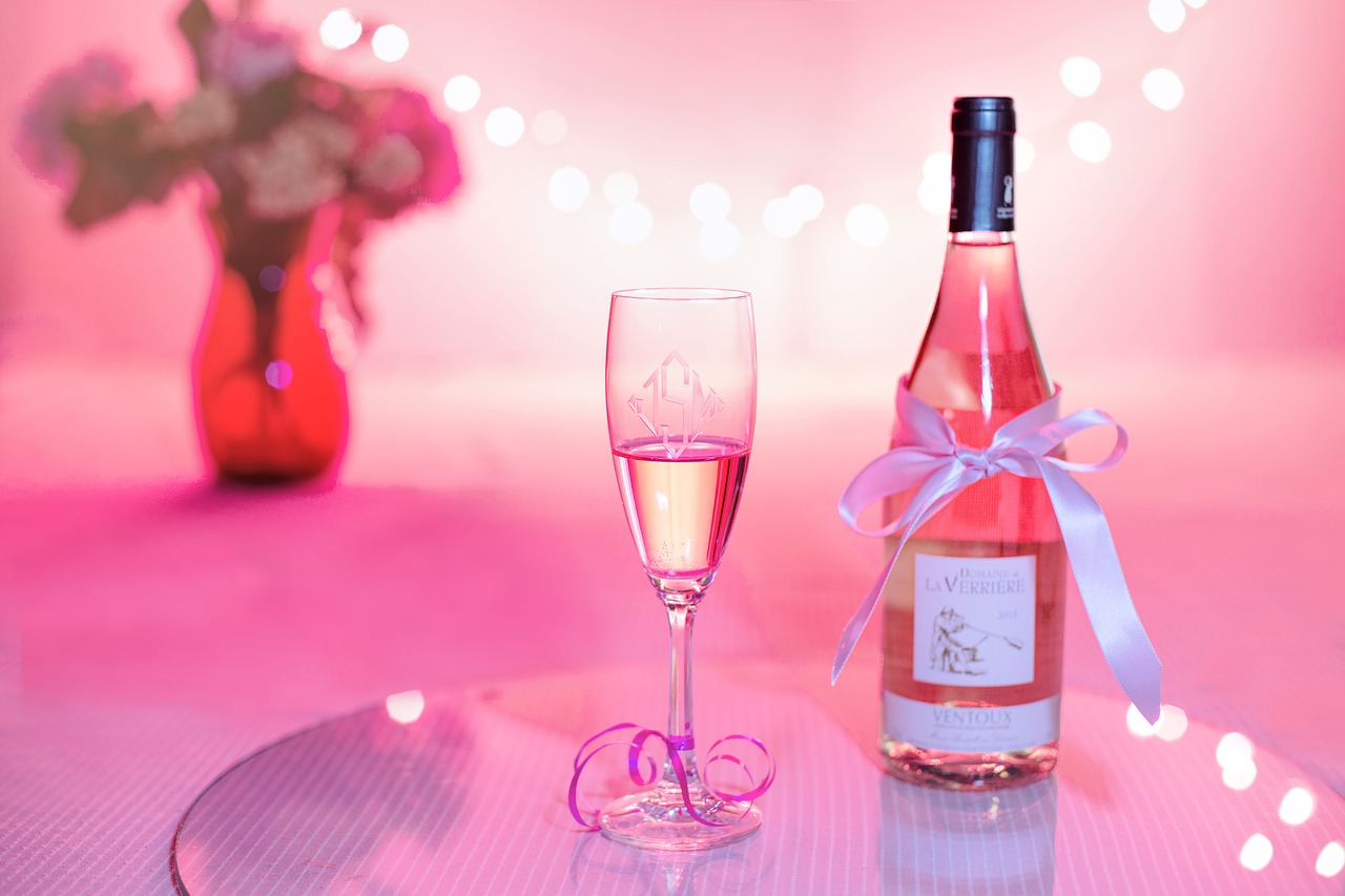 pink wine champagne celebration free photo