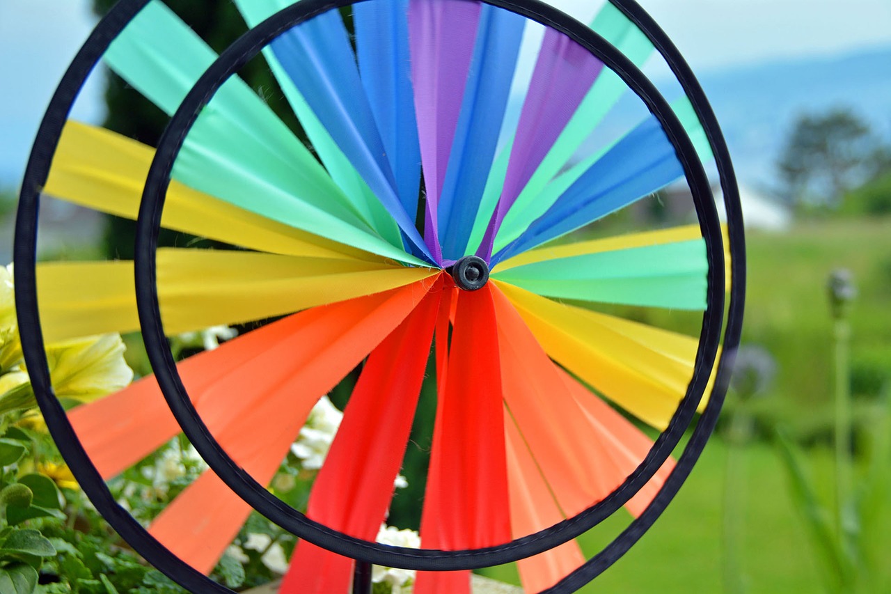 pinwheel colorful wind free photo