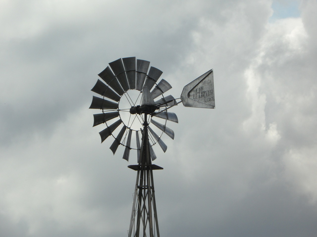 pinwheel cloudy sky free photo