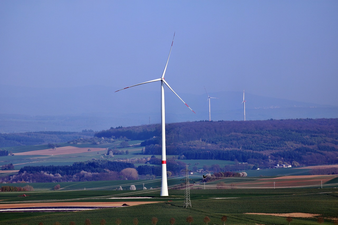 pinwheel landscape wind power free photo