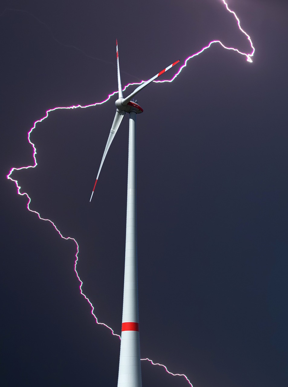 pinwheel wind power thunderstorm free photo