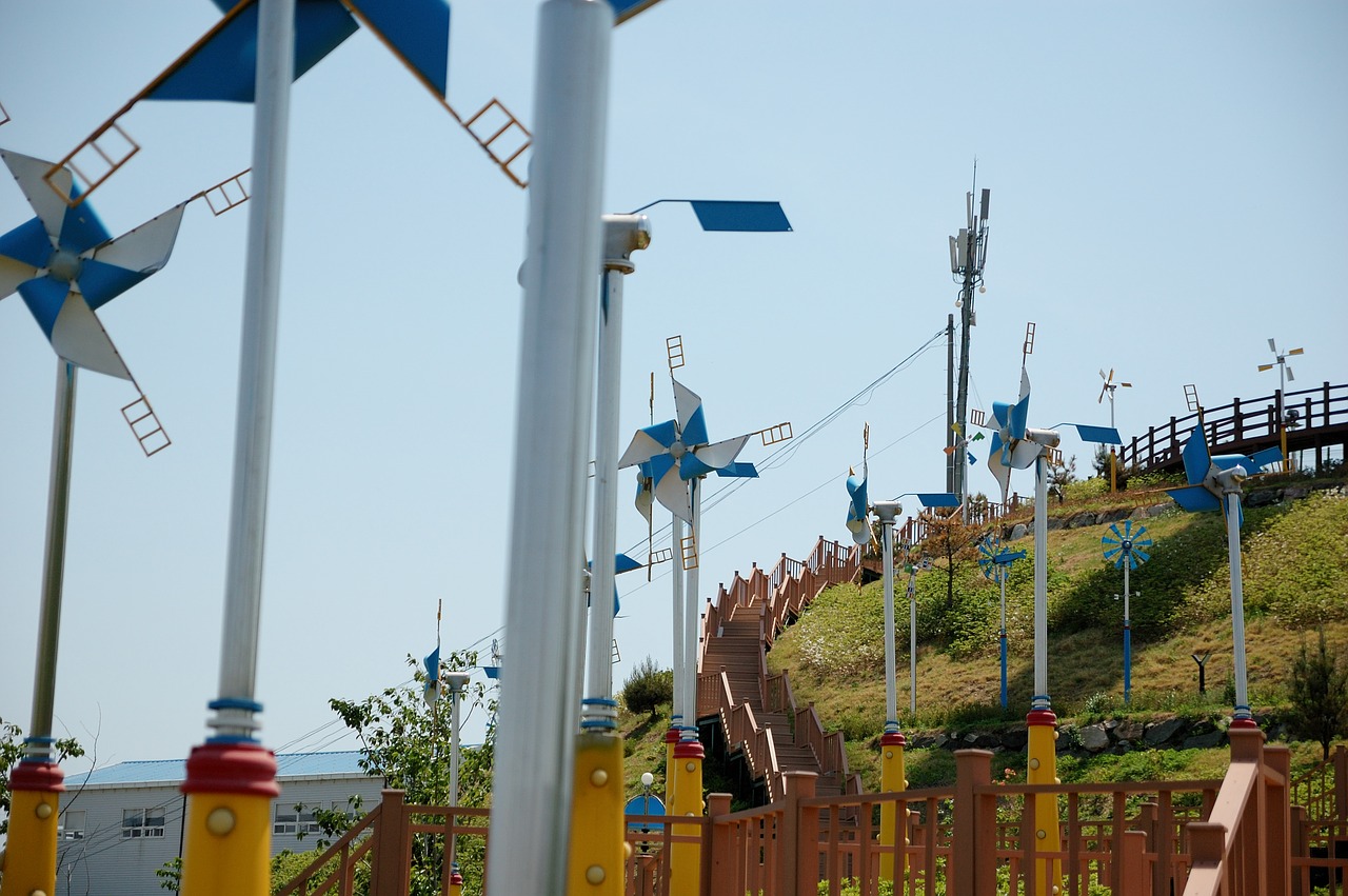 pinwheel landscape wind free photo