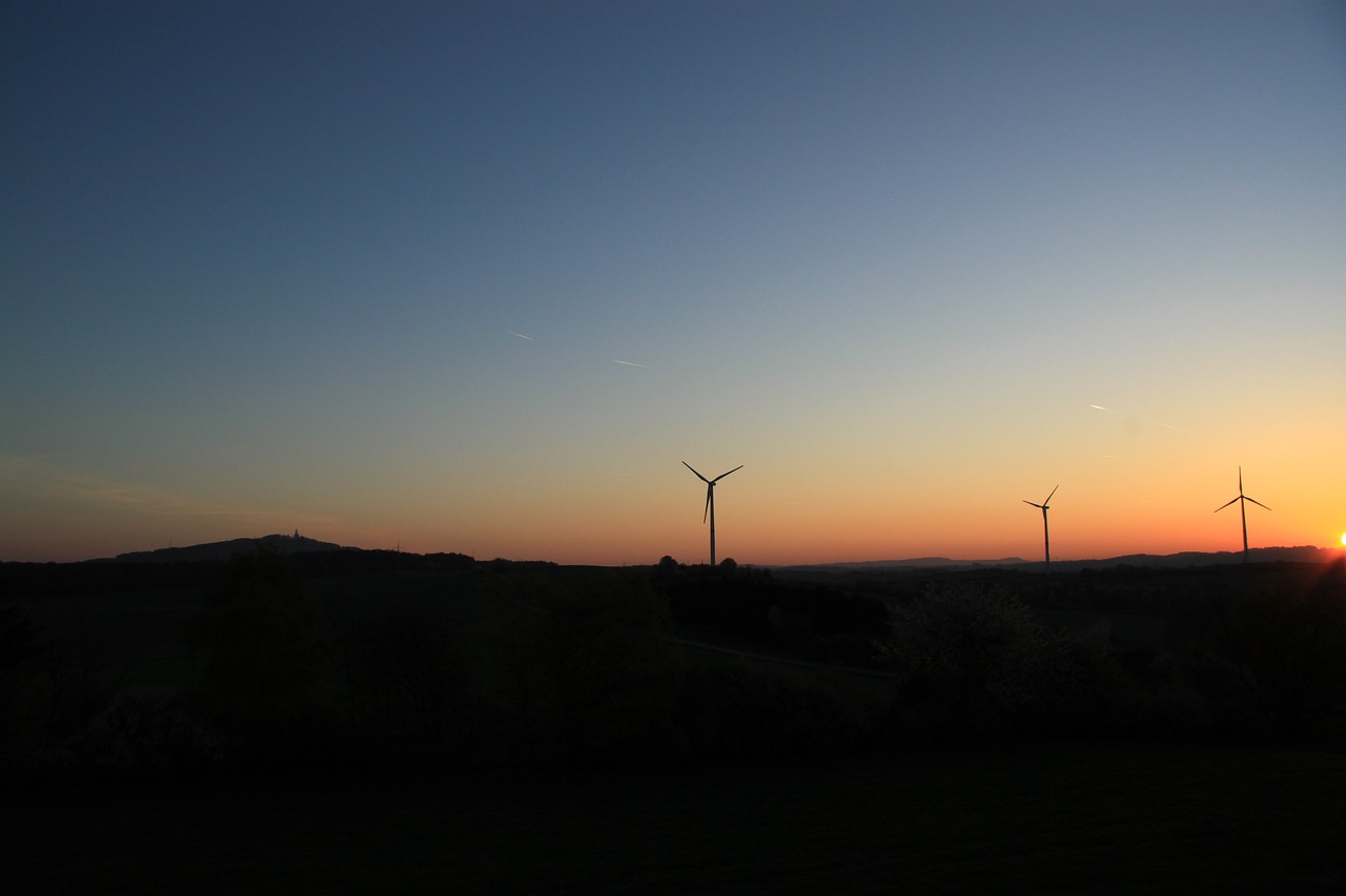 pinwheel sunset sky free photo