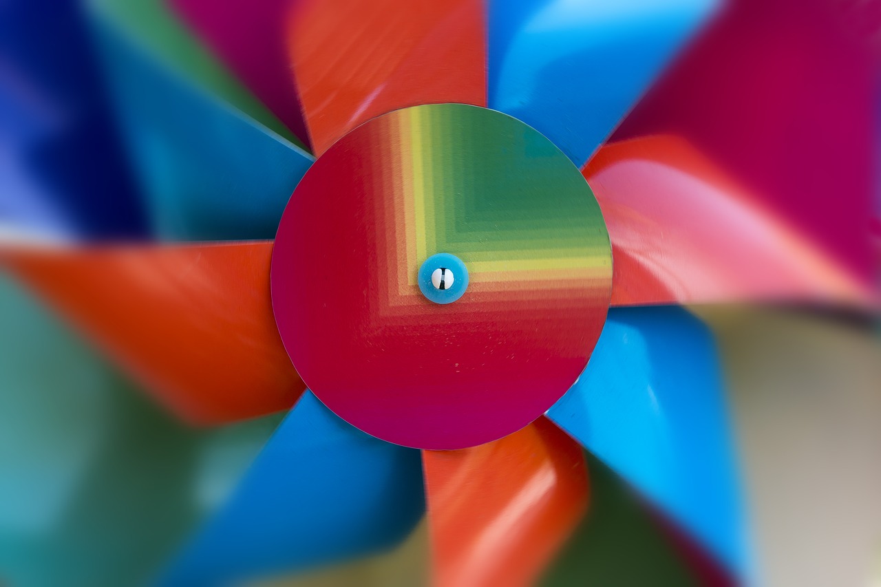 pinwheel  turn  multi coloured free photo