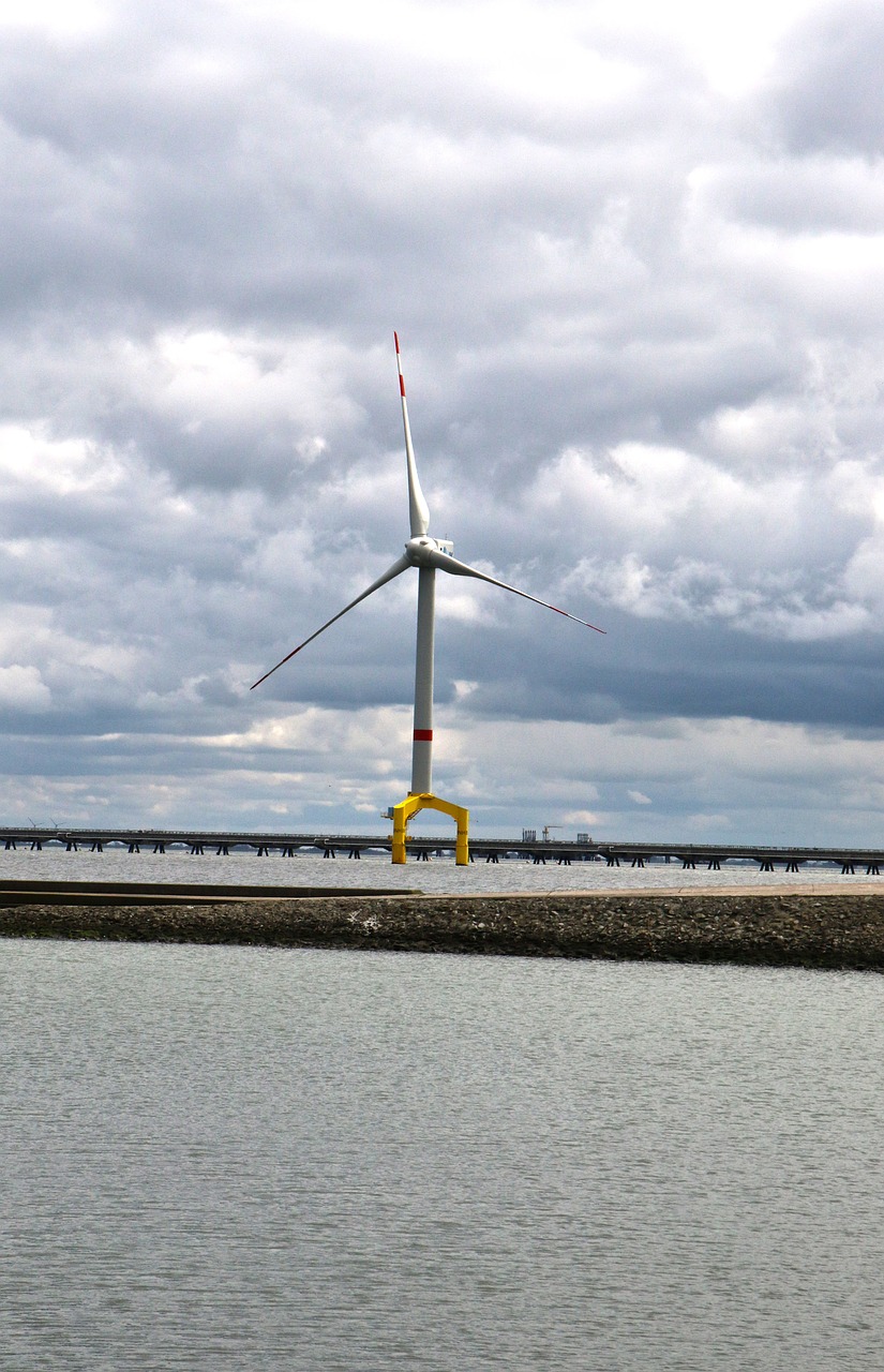 pinwheel wind power sea free photo