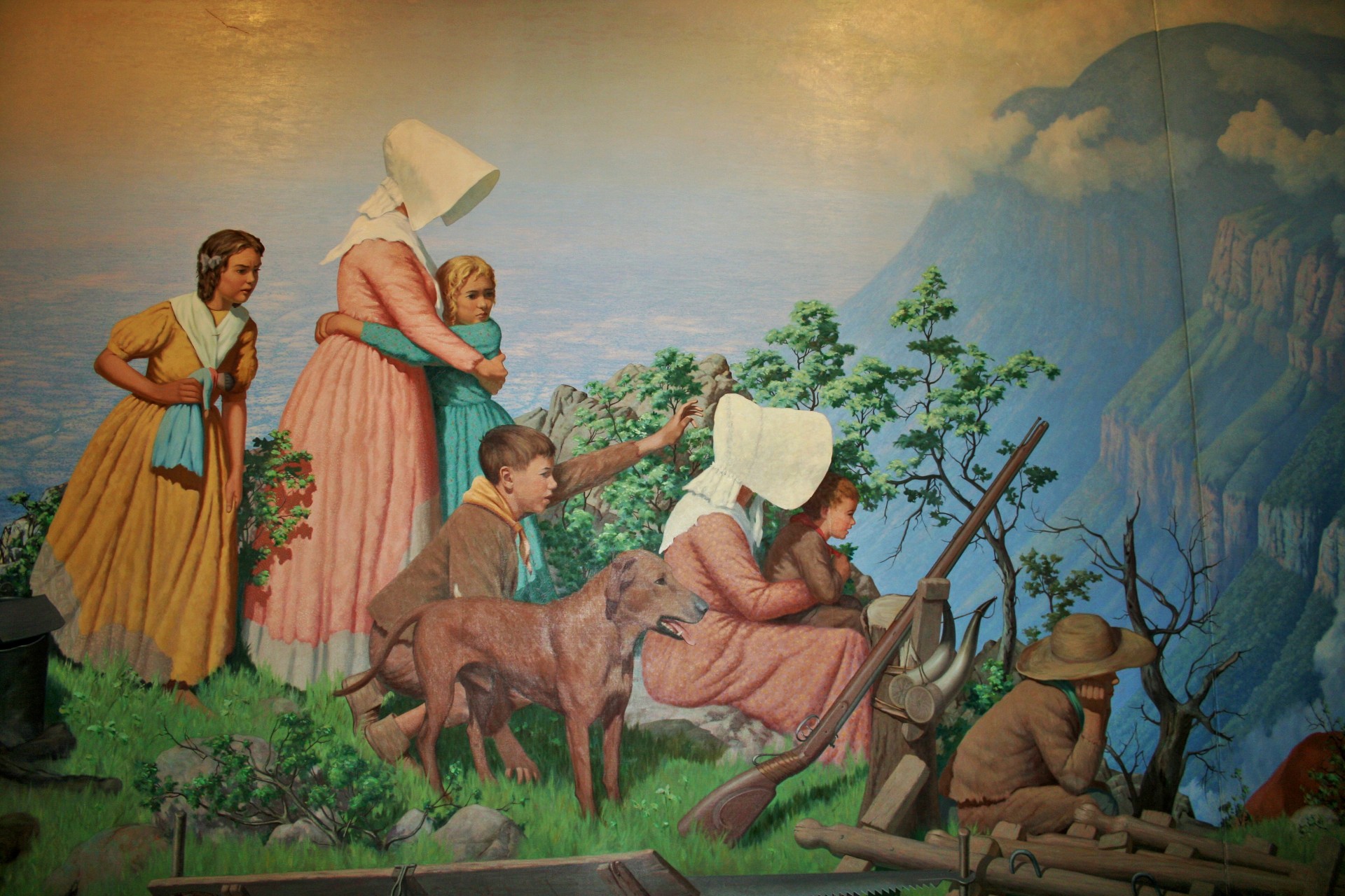 mural painting depiction free photo