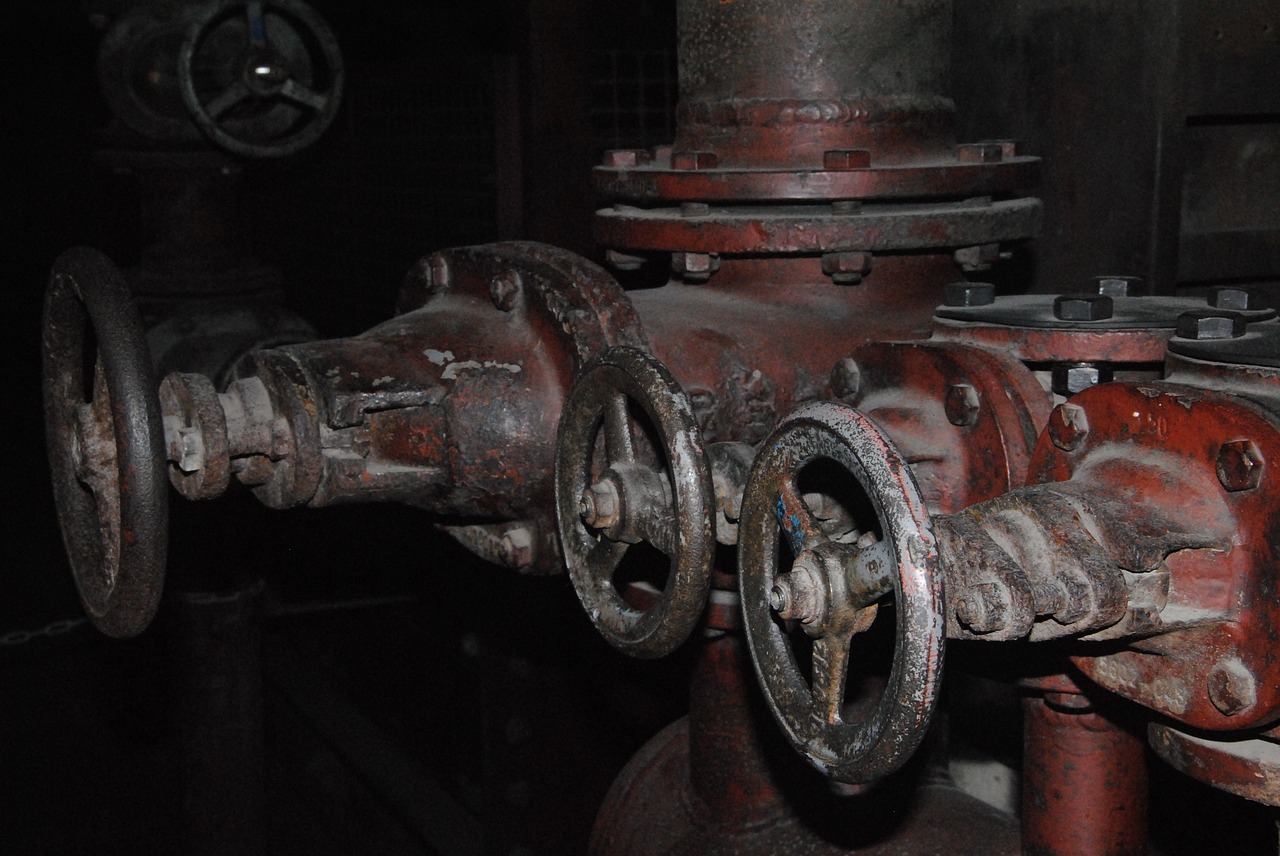 pipeline valve retro free photo