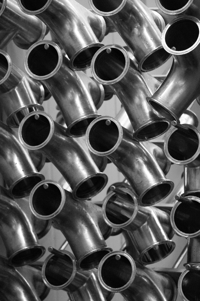 pipes  metal  industrial free photo
