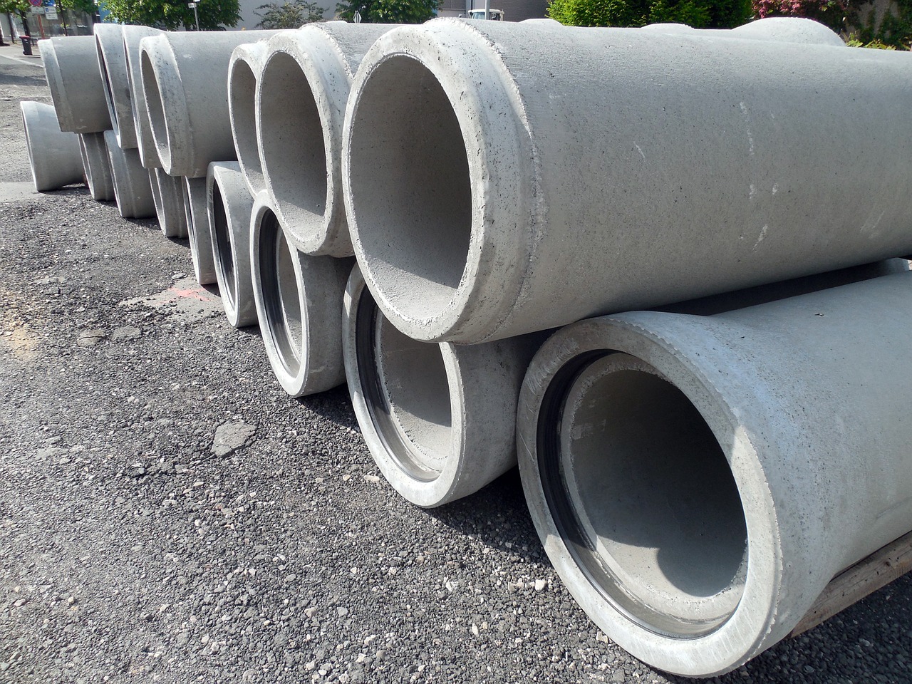 pipes concrete pipes construction material free photo