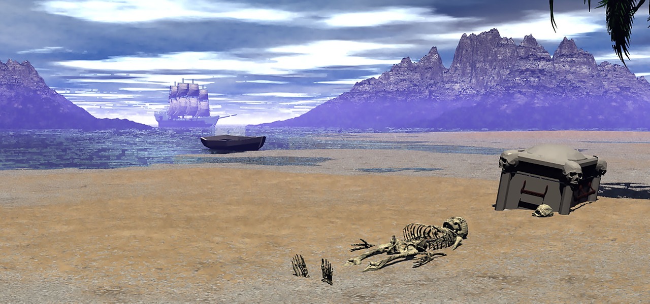 pirate ocean skeleton free photo