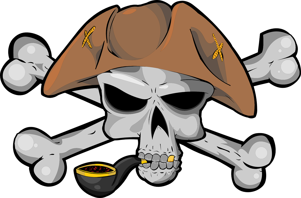 pirate skull bone free photo