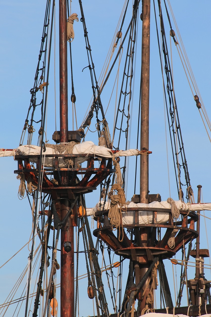 pirate ship sail masts free photo
